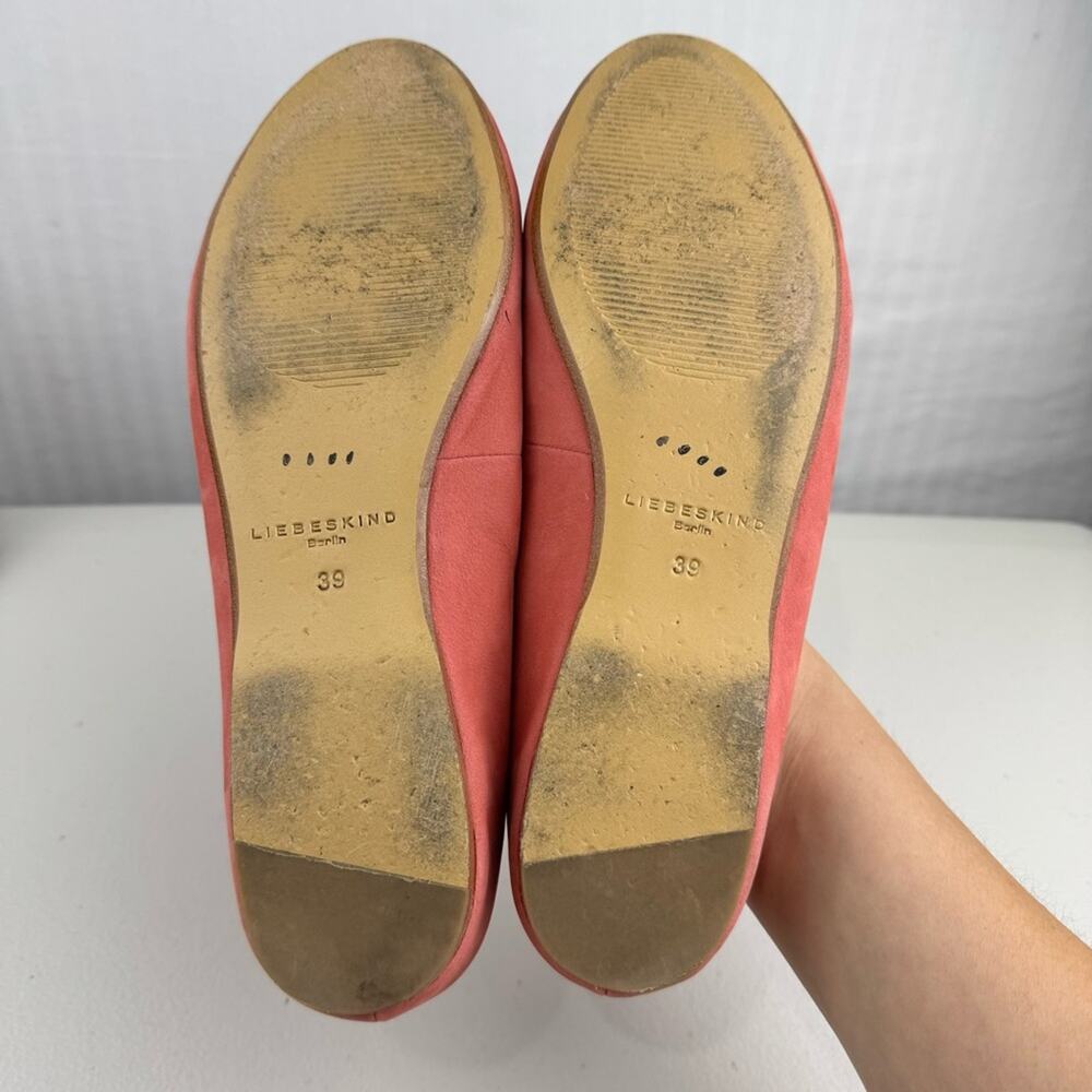 Liebeskind Berlin Pink Flamingo Suede Ballet Flats Women's Size EUR 39 US 8-8.5 - Picture 10 of 10